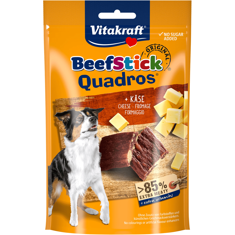 04008239288011_C1N1_s02 Vitakraft Beef Stick Dog Snack – Quadros & Cheese