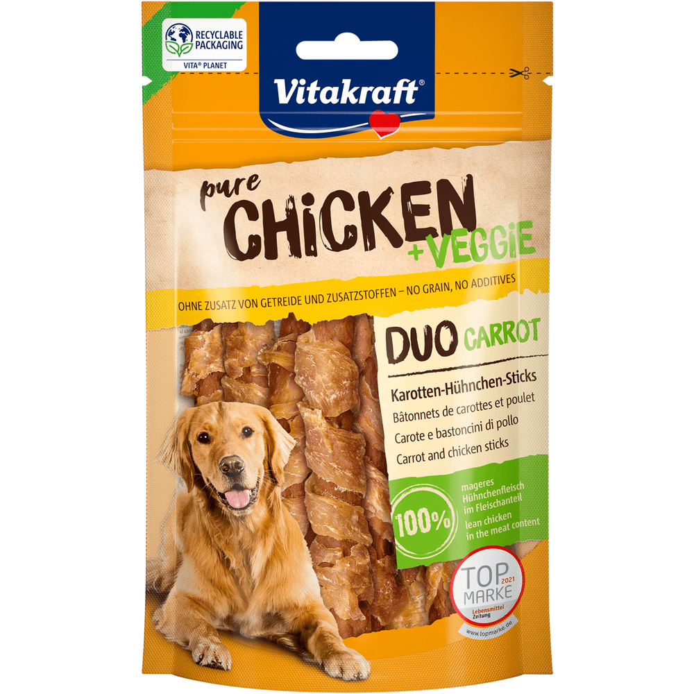 04008239585905_C1L1_s02_2 Vitakraft DUO Carrot & Chicken Sticks Dog Treat
