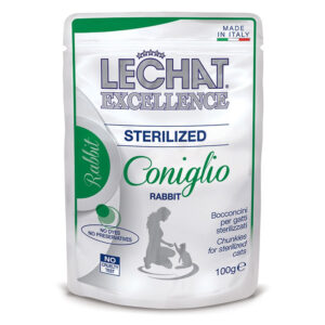 LeChat Excellence Sterilized Pouch Chunkies with Rabbit Cat Wet Food