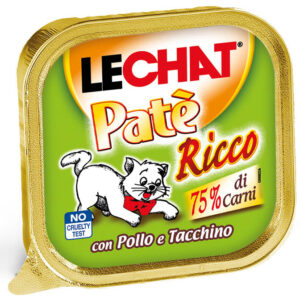 LeChat Adult Paté Ricco with Chicken and Turkey Cat Wet Food
