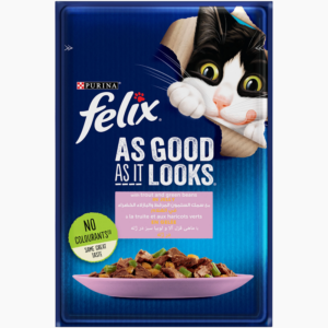Purina FELIX As Good As it Looks with Trout and Green Bean in Jelly Wet Cat Food