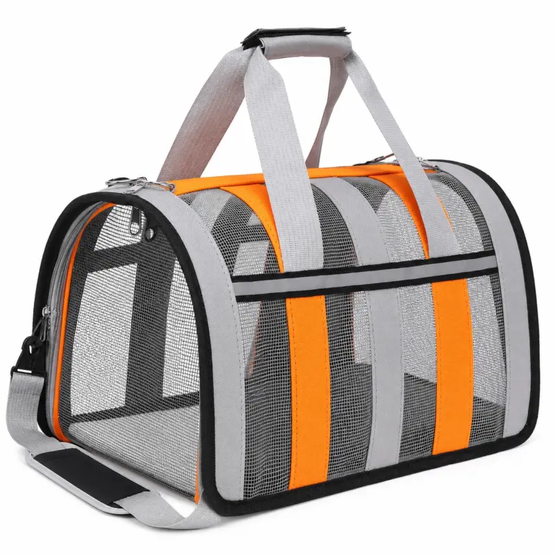 Breathable Soft-Sided Pet Carrier Bag - Portable Travel Tote with Shoulder Strap for Small Cats & Dogs Breathable Soft-Sided Pet Carrier Bag - Portable Travel Tote with Shoulder Strap for Small Cats & Dogs