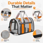 Breathable Soft-Sided Pet Carrier Bag - Portable Travel Tote with Shoulder Strap for Small Cats & Dogs