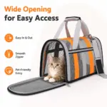 Breathable Soft-Sided Pet Carrier Bag - Portable Travel Tote with Shoulder Strap for Small Cats & Dogs