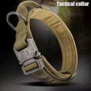 Heavy Duty Tactical Dog Collar for Medium and Large Dogs - Shaking Tails