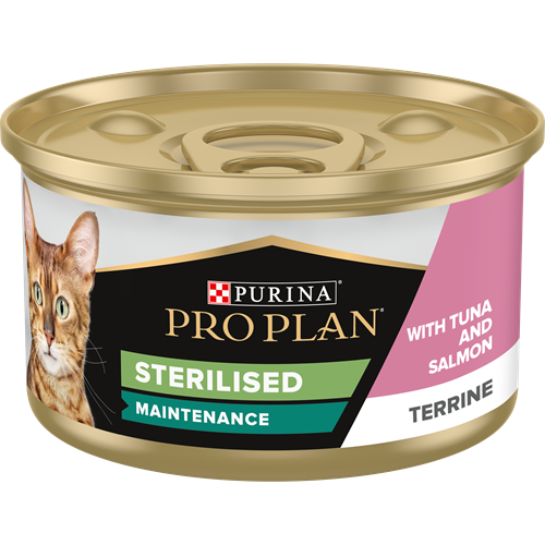 New_322a0956-2fe2-4e43-8965-da2dcc88bb9d Purina Pro Plan – Adult Sterilised Maintenance Wet Cat Food – Terrine with Salmon and Tuna
