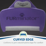 FURminator deShedding Tool – Medium/Large Short-Hair Cats | Reduces Shedding - Shaking Tails