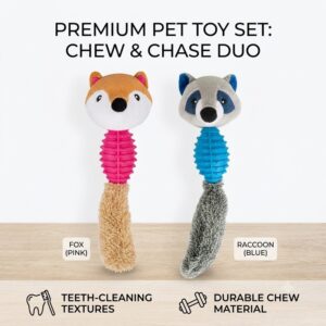Tail-Waggers Textured Dental Plush & Chew Dog Toy