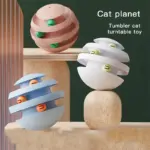 Interactive Triple-Layer Tumbler Cat Toy
