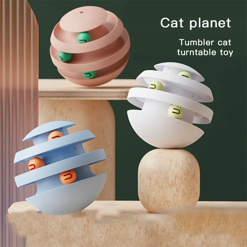 Interactive Triple-Layer Tumbler Cat Toy