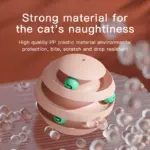 Interactive Triple-Layer Tumbler Cat Toy – Wobbling Track Ball Turntable Puzzle - Image 4