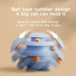 Interactive Triple-Layer Tumbler Cat Toy – Wobbling Track Ball Turntable Puzzle - Image 3