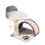 Cat Tree with Curved Scratching Bridge