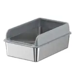 Extra-Large Stainless Steel Cat Litter Box with High-Side Shield and Shovel - Image 2