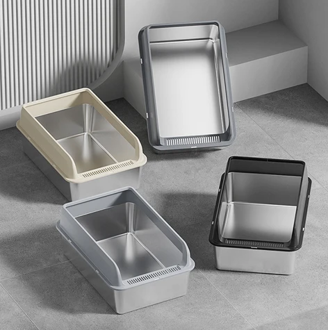 Stainless steel litter box