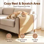 Natural Sisal Cat Scratcher Mat - Furniture Protector & Sofa Guard Pad