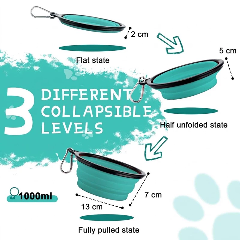 Portable Collapsible Silicone Pet Bowl