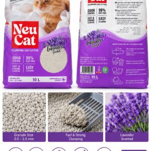 NeuCat Lavender Scented Natural Bentonite Clumping Cat Litter